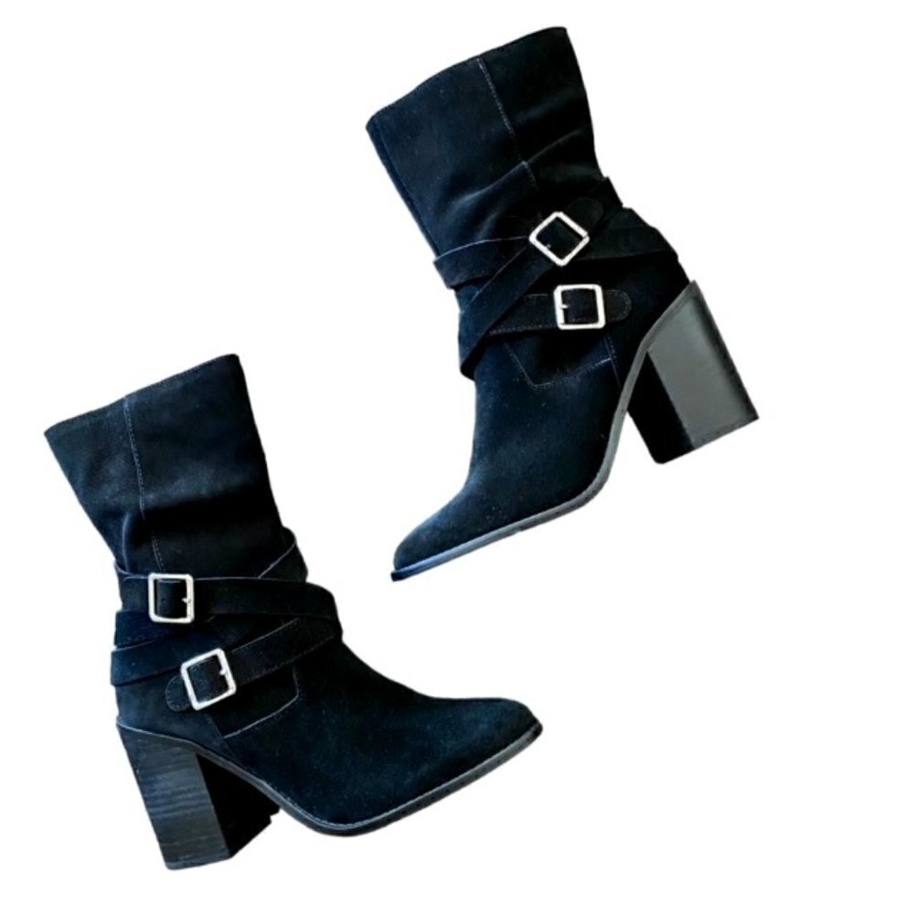 Chelsea & Violet Vicki Black Suede Boot 9